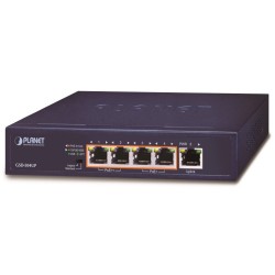 PLANET PoE switch 1Gbps, 5xTP, 4xPoE 802.3bt/at/af 90W/120W, fanless