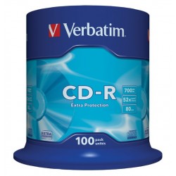 VERBATIM CD-R80 700MB/ 52x/ Extra Protection/ 100pack/ spindle