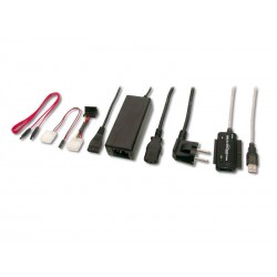 PremiumCord Konvertor USB 2.0 - IDE + SATA adapter s kabelem a přídavným zdrojem