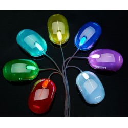 CRONO myš CM646/ optická/ drátová/ 1000 dpi/ USB/ 7 variant barevného podsvícení/ stříbrná