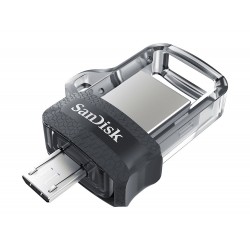 SanDisk Ultra Dual Drive m3.0 256GB / USB 2.0 Typ Micro B / USB 3.0 Typ-A / šedá
