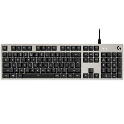 Logitech herní klávesnice G413/ mechanická/ Romer-G/ USB/ US layout/ Stříbrná