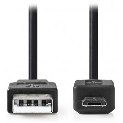 NEDIS kabel USB 2.0/ zástrčka A - zástrčka micro B/ černý/ bulk/ 2m