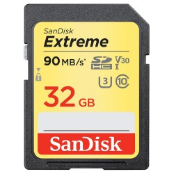 SanDisk Extreme Card 32GB SDHC / CL10 / UHS-I U3 V30 / 90mb/s