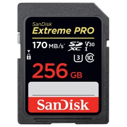 SanDisk Extreme Pro 256GB SDXC / CL10 / UHS-I U30 V30 / 170mb/s
