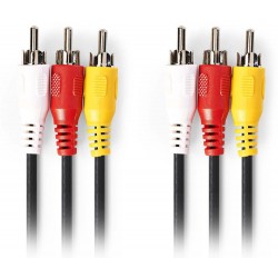 NEDIS komponentní video kabel/ 3x CINCH zástrčka - 3x CINCH zástrčka/ černý/ 2m