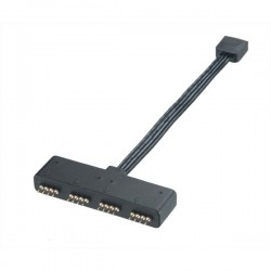 AKASA rozbočovač pro RGB LED pásky AKASA / AK-CBLD02-10BK / 1x female / 4x male / 10cm /  černý