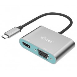I-tec USB 3.1 Type C kabelový adaptér METAL 1x HDMI (4K) 1x D-SUB (VGA 1080p)