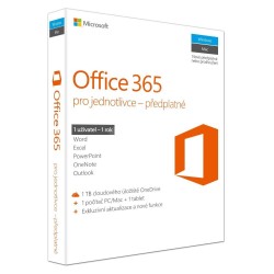 Microsoft Office 365 pro jednotlivce 32-bit/x64 Czech předplatné 1 rok ESD multilanguage - elektronická licence