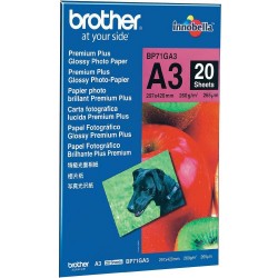 BROTHER fotopapír BP71GA3/ A3/ Premium Glossy/ 260g/ 20 listů