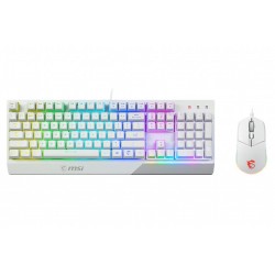 MSI herní set klávesnice s myší Vigor GK30 COMBO WHITE/ drátový/ bílý/ RGB podsvícení/ USB/ CZ+SK layout