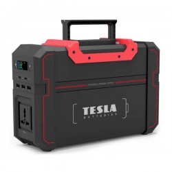 TESLA 500+ přenosný Powerpack/ 5v1/ 120 000 mAh 3,7V Li-Ion/ USB-C/ černo-červená