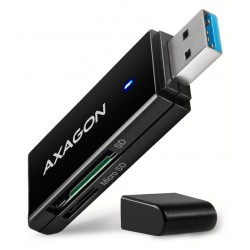AXAGON čtečka paměťových karet MicroSD/SD SUPERSPEED / CRE-S2N / USB-A 3.2 Gen1 /
