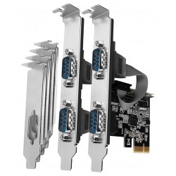 AXAGON PCIe řadič 4x sériový port (RS-232) / PCEA-S4N / 250 kbps / LP bracket