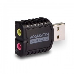 AXAGON zvukový mini USB HQ adaptér / ADA-17 / USB 2.0 / černý